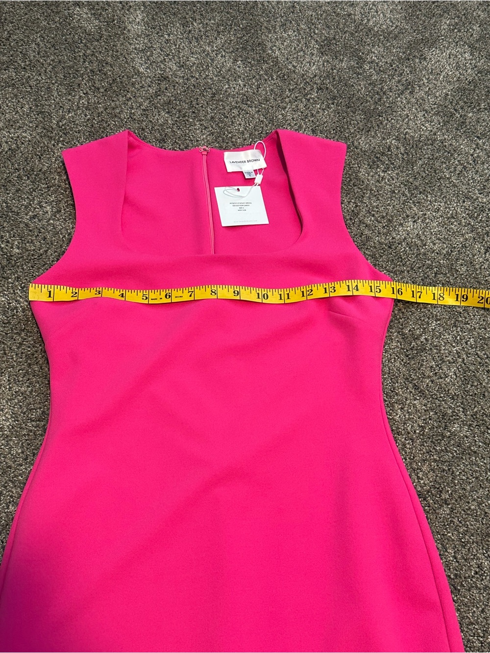 Lavender Brown NWT Fuchsia Scoop Neck Bodycon Dress Women’s Size Small AYQ2215 - Picture 12 of 13